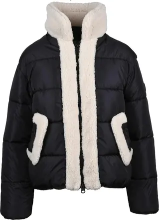 Save The Duck Cropped Honey Plush Padded Nylon Down Jacket