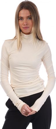 Diesel Dames/Dames Ribgebreide Schildpadhals Top met Lange Mouwen (Wit)