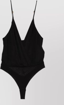 Elisabetta Franchi silk v-neck sleeveless bodysuit