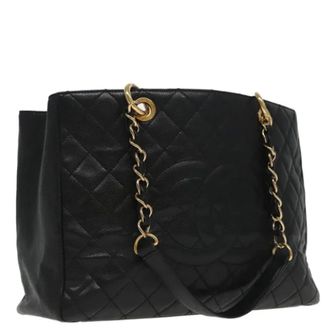 Chanel Pre-owned Leren Schoudertas - Dames - Pre-owned - Zwart - Maat: ONE Size Leer