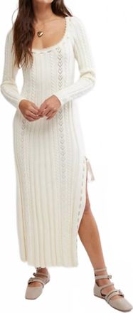 Free People Heart Of Gold Midi Dress In Egret