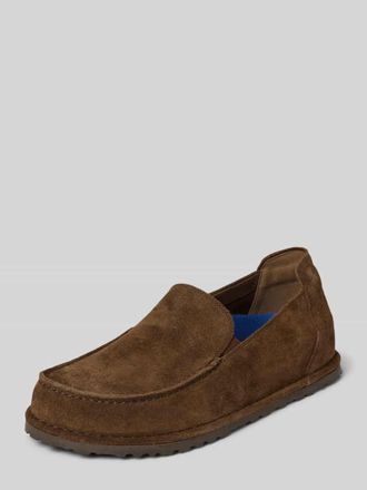 Birkenstock Loafer aus echtem Veloursleder Modell Utti in Dunkelbraun, Gr&ouml;&szlig;e 41