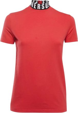 Versus T-shirt con collo rigido - Rosso