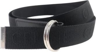 Celine Pre-owned Belts, female, Black, Size: ONE SIZE Pre-owned Logo Leather Belt