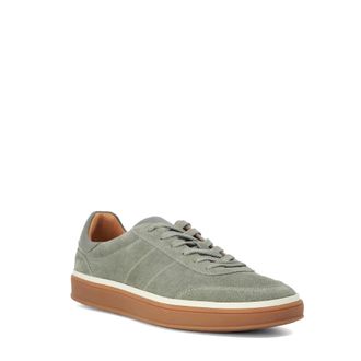 Dune London Mens Tony - Suede Lace-Up Trainers - Green - Size UK 11