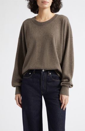 Johnstons of Elgin Jessie Cashmere Crewneck Sweater in Heathcot Colourway at Nordstrom, Size X-Small