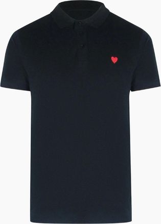 Love Moschino Mens Love Moschino Small Heart Black Polo Shirt - Size: 42