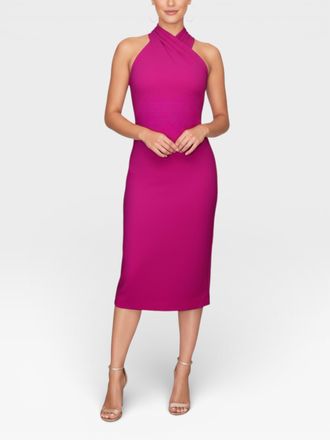 Rachel Roy Harland Crossover Halter Midi Dress