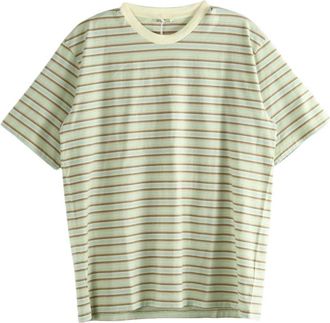 Auralee Gradient Stripe Jersey Tee - Heren - T-shirts - Groen - 2XL - Katoen - Tops