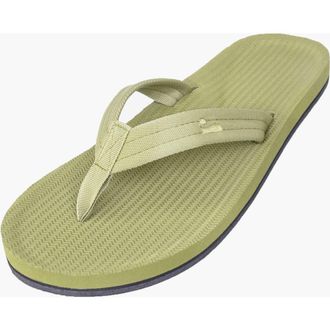 indosole Responsibly-Made Tire Sole Easy Living Flip Flops in Matcha at Nordstrom, Size 12