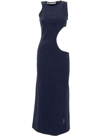 Off-white Uitgesneden maxi-jurk - Blauw