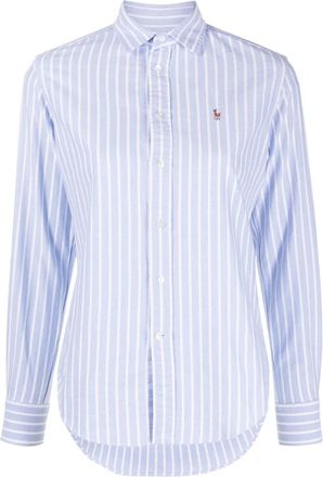 Ralph Lauren Light Blue Polo Pony motif striped shirt