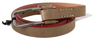 Costume National Womens Leather Belt Casual Style - Tan - Size 85 cm