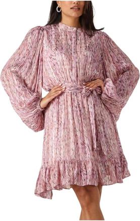 Notre-V Kleedjes, Dames, Paars, S, Lila Mini Jurk Charm