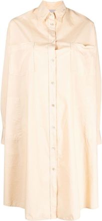 Forte_Forte long-sleeve shirt dress - women - Cotton - 0 - Neutrals