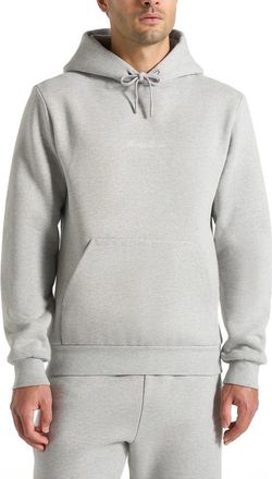 Mani&egrave;re De Voir Signature Regular Fit Hoodie in Marl Grey at Nordstrom, Size Xx-Large
