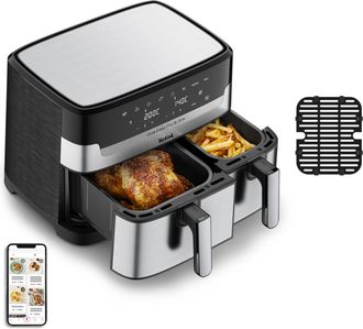T-fal Dual Easy Fry & Grill Ey905d Doppel 8,3 L Eigenstndig 2700 W Heiluftfritteuse Edelstahl (ey905d Dual Easy Fry & Grill)