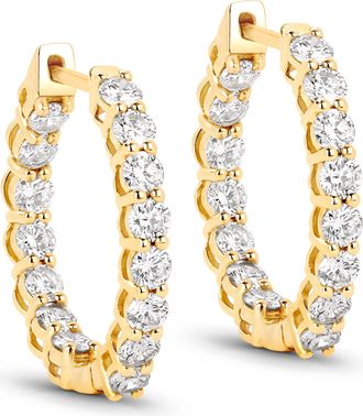Diana M. Jewels Lab Grown Diamond F/C Round 2.50mm ( 0.068Pt ) - 30Pcs ( Straight-Post ) ( Inner Diameter: 15mm ) ( Outer Diameter: 21mm ) ( CLARITY VS ) ( With J Bac