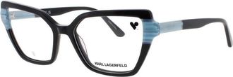 Karl Lagerfeld Ladies Black Rectangular Eyeglass Frames Kl6131