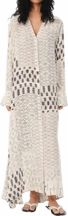 Maria Cher Zarate Jinny Long Dress In Ecru
