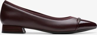 Clarks Natalyn Dusk Merlot Leren Schoenen