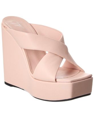 Giuseppe Zanotti Zanilla 90 Leather Wedge Sandal