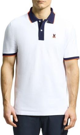 Psycho Bunny Thatcher Sport Piqué Polo in White at Nordstrom Rack, Size 3(Xs)