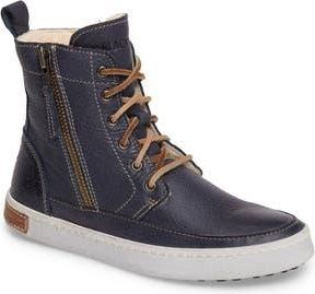 Blackstone CW96 Genuine Shearling Lined Sneaker Boot in Indigo Leather at Nordstrom Rack, Size 6Us / 36Eu