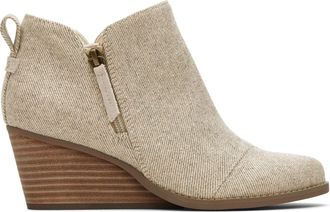 Toms Toms Goldie Textile Womens Natural Heeled Ankle Boots - Size UK 6