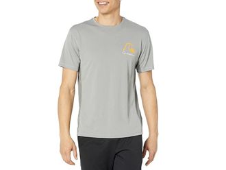 Quiksilver Bamboo Check 2 Short Sleeve Surf T-Shirts Mens Swimwear Sharkskin : LG, Polyester