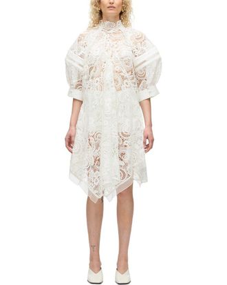 3.1 Phillip Lim Corded Embroidered Lace Flounce Mini Dress