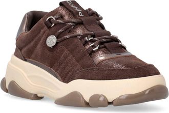 Pinko Womens Sneakers Athena Dark Brown Suede Upper: Cow Leather Trainers