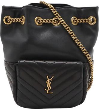 Saint Laurent Pre-owned Saint Laurent Mini Chevron Lambskin Joe Bucket Bag Ladies TRGW0RYNNXMUV96Q