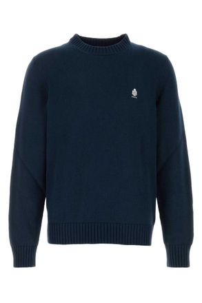Prada Navy Blue Logo Sweaters