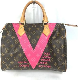 Louis Vuitton Pre-owned Handbags, female, Brown, Size: ONE SIZE Pre-owned Designer Printed Satchel