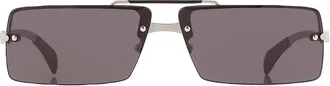 Ferragamo Salvatore Ferragamo Dark Grey Pilot Unisex Sunglasses SF306S 042 65