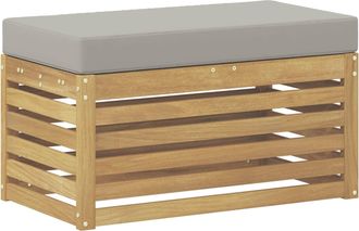 vidaXL Banco De Taburete Exterior Madera De Acacia S&oacute;lida Blanco Vidaxl