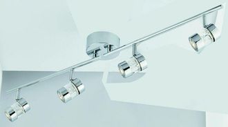Searchlight Searchlight Bubbles - LED 4 Light Adjustable Bathroom Ceiling Spotlight Bar Chrome, Bubble Effect IP44