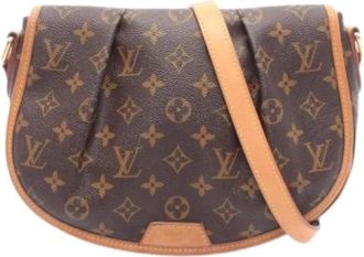Louis Vuitton Pre-owned Cross Body Bags, female, Brown, Size: ONE SIZE Pre-owned Menilmontant PM Shoulder Bag