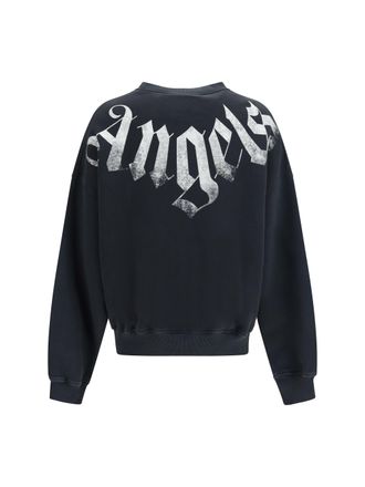 Palm Angels Oversized Logo Sweatshirt - Black