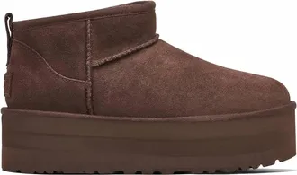 UGG Womens Classic Ultra Mini Platform Boot In Burnt Cedar