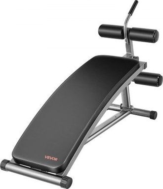 OEM Banco Curvo Para Abdominales, Altura Ajustable En 6 Niveles 132 X 42 X 85 Cm, Capacidad De Carga 272 Kg, Para Entrenamiento En Casa, Gimnasio, Entrena