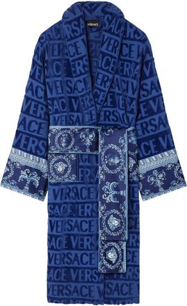 Versace COTTON TERRY BAROQUE BATHROBE Size: S, colour: BLUE