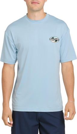 Quiksilver All Day Short Sleeve Rashguard in Skyway at Nordstrom, Size Xx-Large