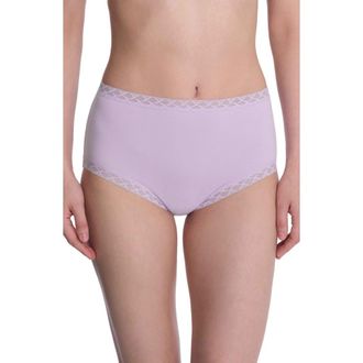 Natori Bliss Stretch Cotton Full Briefs in Purple Pearl at Nordstrom, Size X-Large