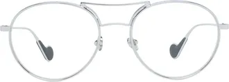 Moncler MO-1044361 Metal Round Frame Sunglasses - Silver