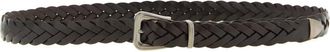 Brunello Cucinelli Brown Woven Buckle Belt