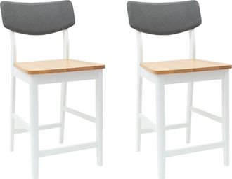 vidaXL Sillas De Comedor 2 Uds. Madera De Caucho S&oacute;lido Vidaxl
