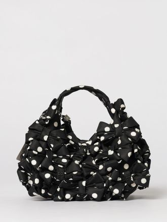 Ganni Borsa Bou Bag in rouches di nylon a pois