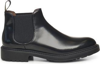 Doucal's Stijlvolle Leren Laarzen - Heren - Chelseaboots - Zwart - 41 1/2 EU - Schoenen